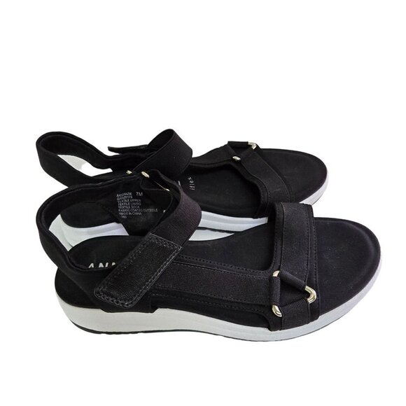 Anne Klein Grazie Black Textile Comfort Sandal Size 7M - Picture 2 of 9